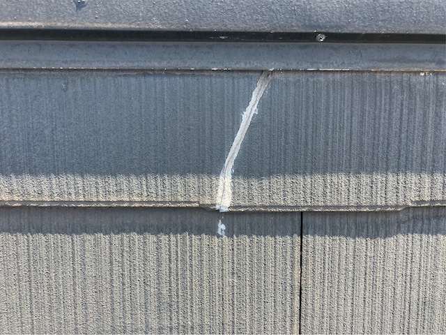 割れたスレート・補修後